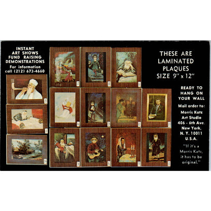 Creator of Instant Art Promo - Morris Katz 1970s - Original Postcard TJ9-P1