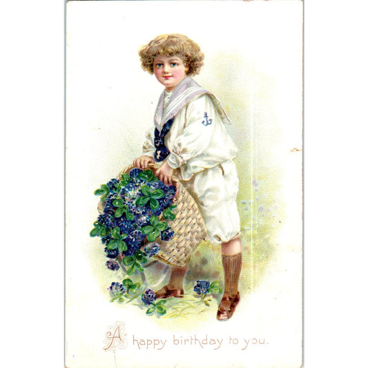 Birthday Series No. 105 Raphael Tuck Original Postcard P2-12