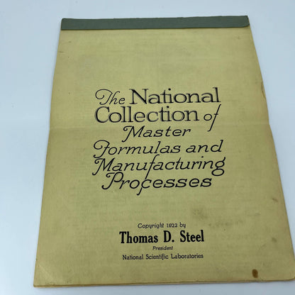 Rare 1922 Get Rich Quick Guide Quack Medicine Nat'l Scientific Lab Formulas B6