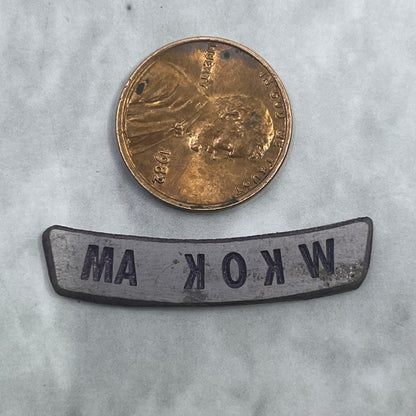 Vintage Letterpress Printers Block Plate TV Radio Call Letters WKOK AM SE841