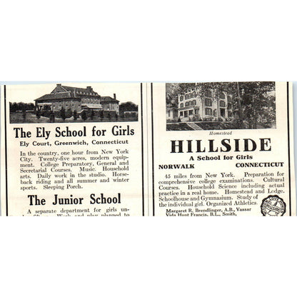 c1920 Harper's Ad - Sea Pines School of Personality for Girls Faith Bickford EA3