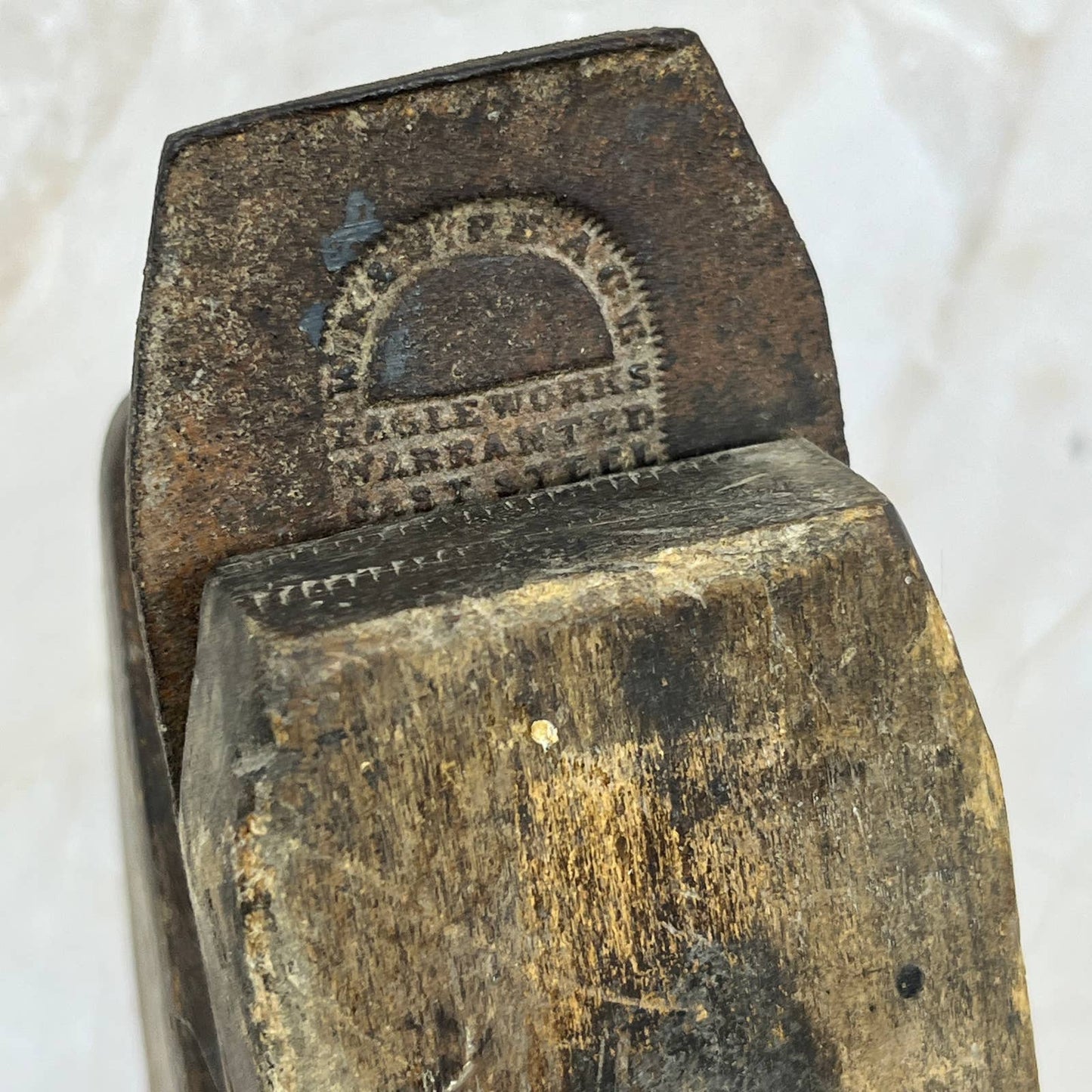 Primitive W.K. & C. Peace Sheffield England Wood Coffin Block Plane 8.5” TI7