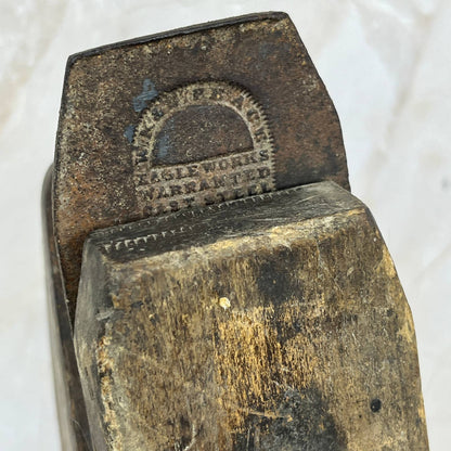 Primitive W.K. & C. Peace Sheffield England Wood Coffin Block Plane 8.5” TI7