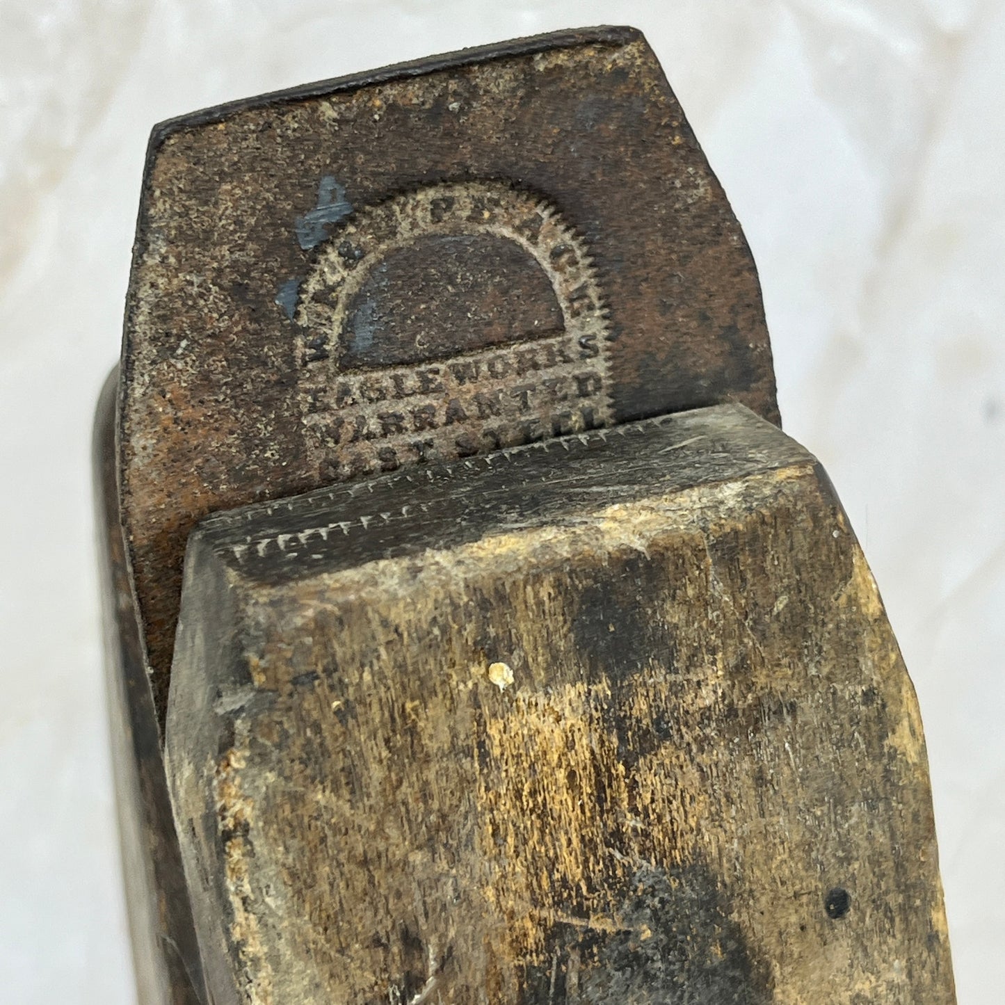 Primitive W.K. & C. Peace Sheffield England Wood Coffin Block Plane 8.5” TH9