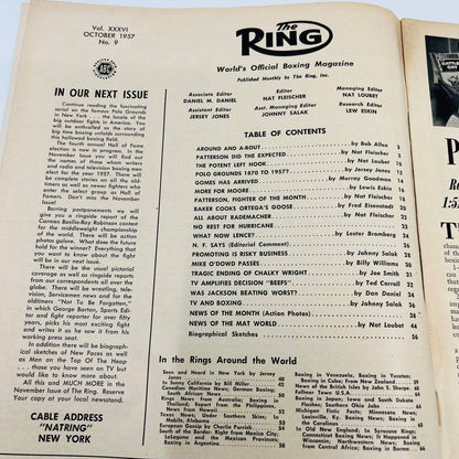 1957 Oct - The Ring Boxing Magazine Basilio-Robinson Jackson Slaughter TA5