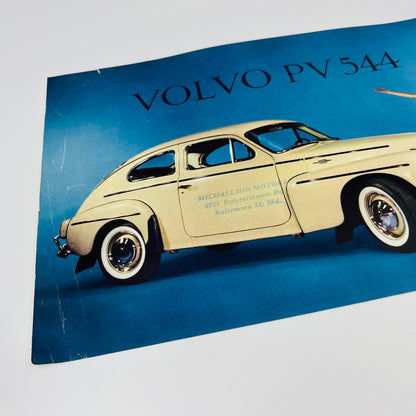 1957 Volvo PV544 Sport Engine Leaflet Brochure Poster 8x11 C9