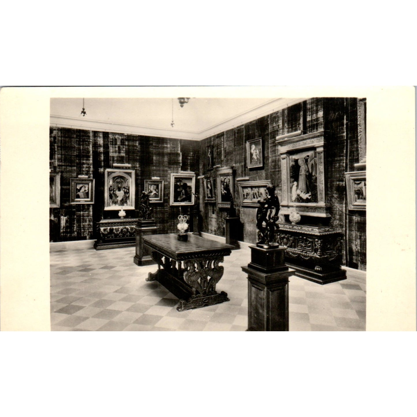 Vintage Postcard Renaissance Room Henry E. Huntington Library San Marino PE8