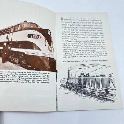 1960s The Richmond, Fredericksburg & Potomac Railroad Booklet Brochure AB2