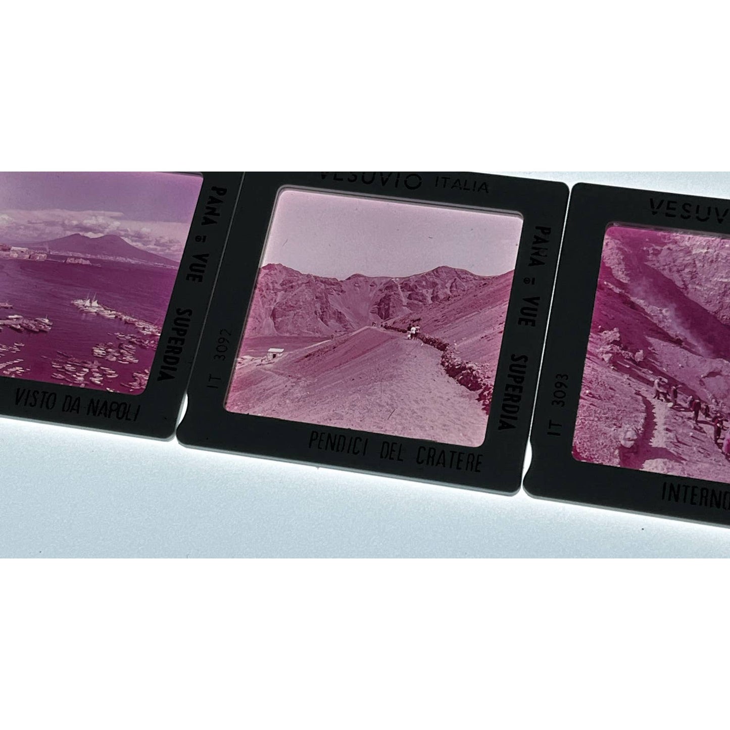 1960s Mount Vesuvius Italy Travel Slide Set of 3 2x2 Slides TK2-S4-5