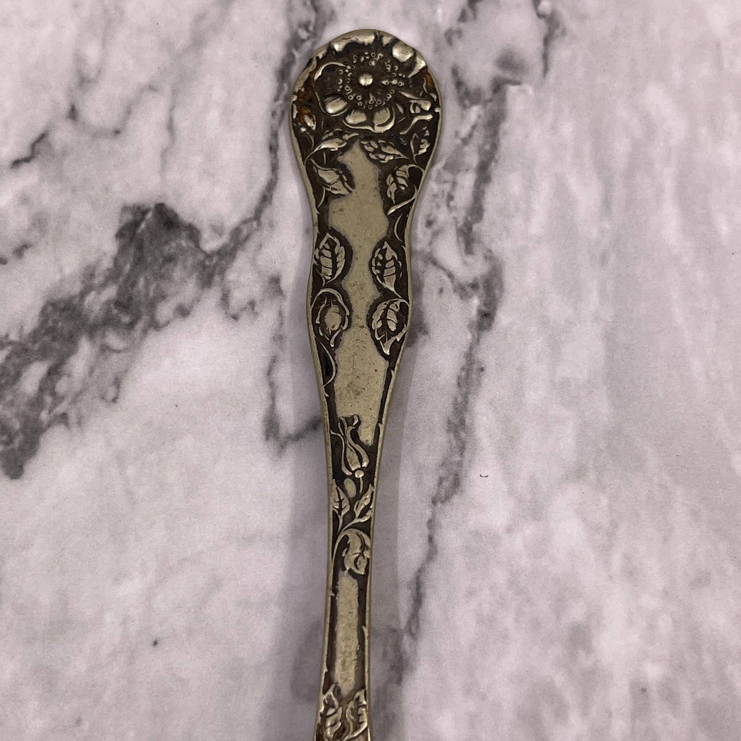 Antique Collectable Teaspoon 1877 NIAGARA FALLS Silver Plate Wild Rose SA2