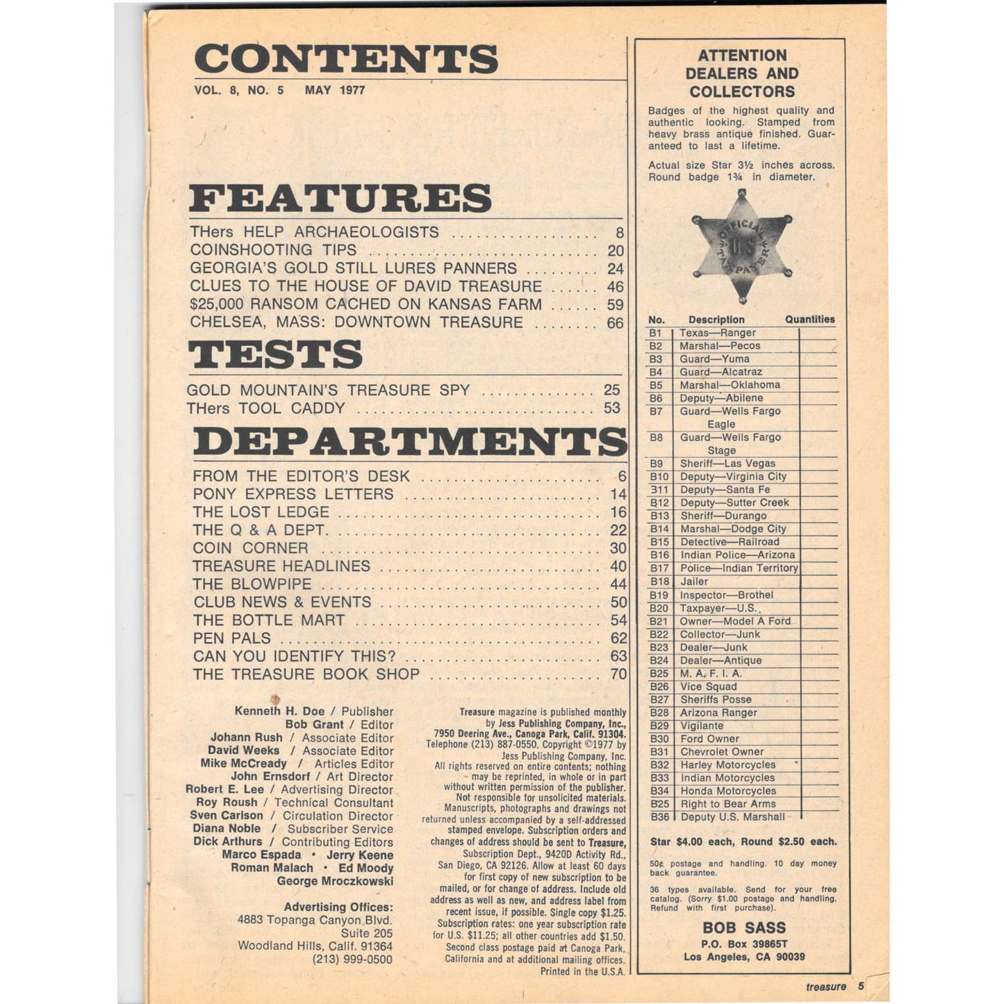 Treasure Magazine - Treasure Hunting Metal Detecting May 1977 M3