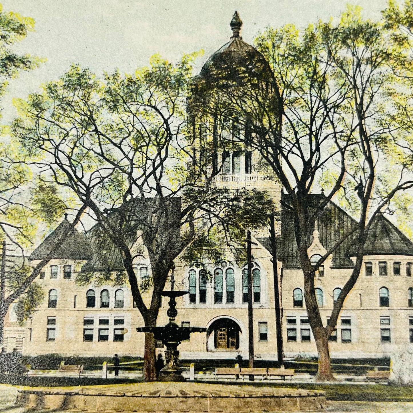 1910 Post Card Taunton MA Court House Bristol County Massachusetts PA8