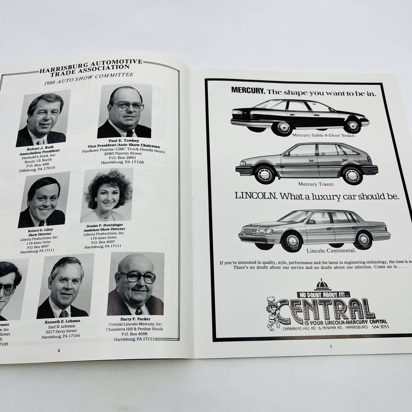 1988 Pennsylvania Auto Show Program BA1