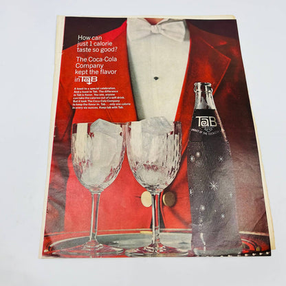 1960s Tab Cola Soda Pop Original Print Ads 10x13.5” TA8