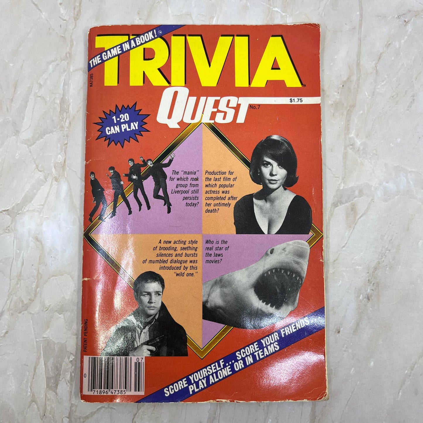 Trivia Quest 1984 Vtg Magazine Game Book #7 The Beatles Jaws James Bond TI7