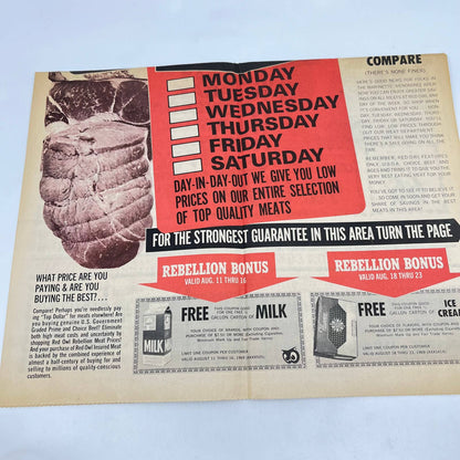 1969 Red Owl Grocery Store Sale Newspaper Weekly Ad Menominee MI TF9