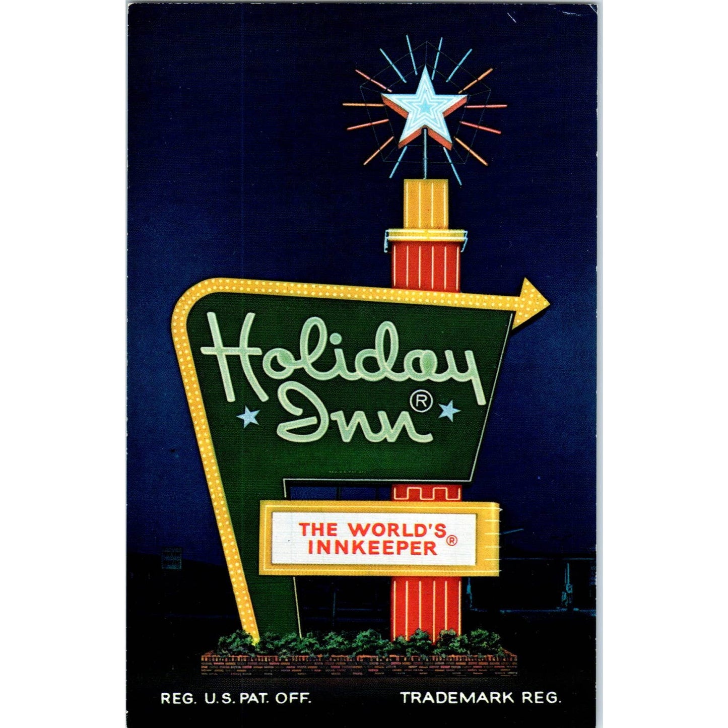 Holiday Inn Henryetta Oklahoma 1950s Original Postcard TK1-27