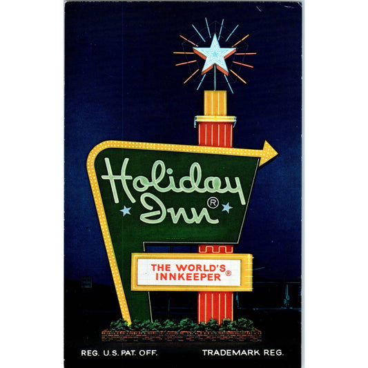 Holiday Inn Henryetta Oklahoma 1950s Original Postcard TK1-27