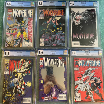 Huge Wolverine Collection Short Box Lot of Comic Books & 12 CGC Slabs