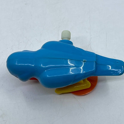 1970s Tomy Pocket Pets Wind Up Suction Cup Woodpecker Blue SE3