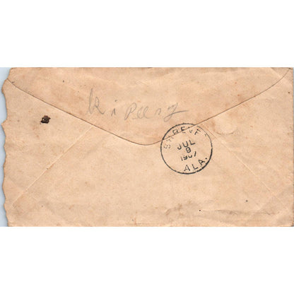 1907 Letter and Envelope W.M. Peavy Lufkin TX to J.M. Peavy Shreve AL AD6