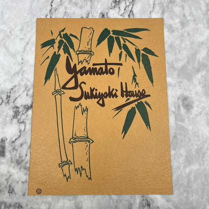 Original Vintage 1950s Yamato Sukiyaki House Restaurant Menu San Francisco TD8
