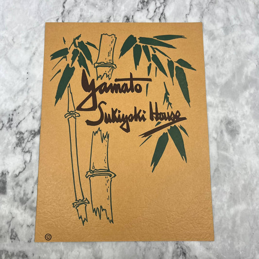 Original Vintage 1950s Yamato Sukiyaki House Restaurant Menu San Francisco TD8