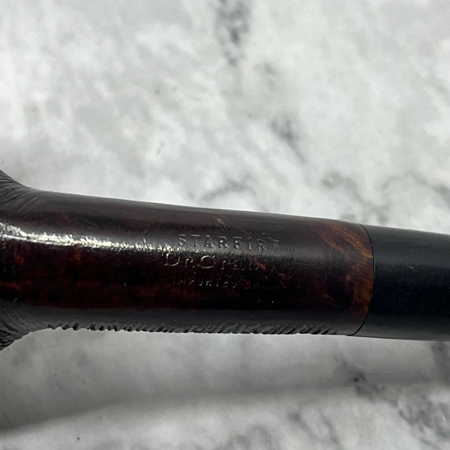 Vintage Dr. GRABOW Sandblasted Starfire Briar Tobacco Smoking Pipe TJ9-2