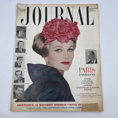 1957 September LADIES HOME JOURNAL Paris Fashions Chanel Dior Givenchy Svend TH6