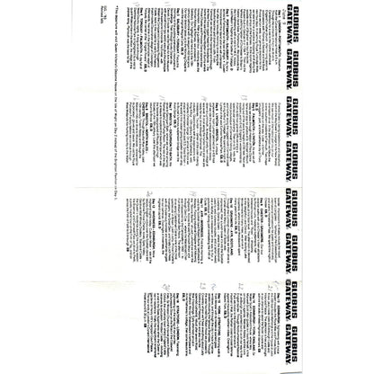 1983 Globus Gateway Travelling Itinerary & List of Hotels AD7