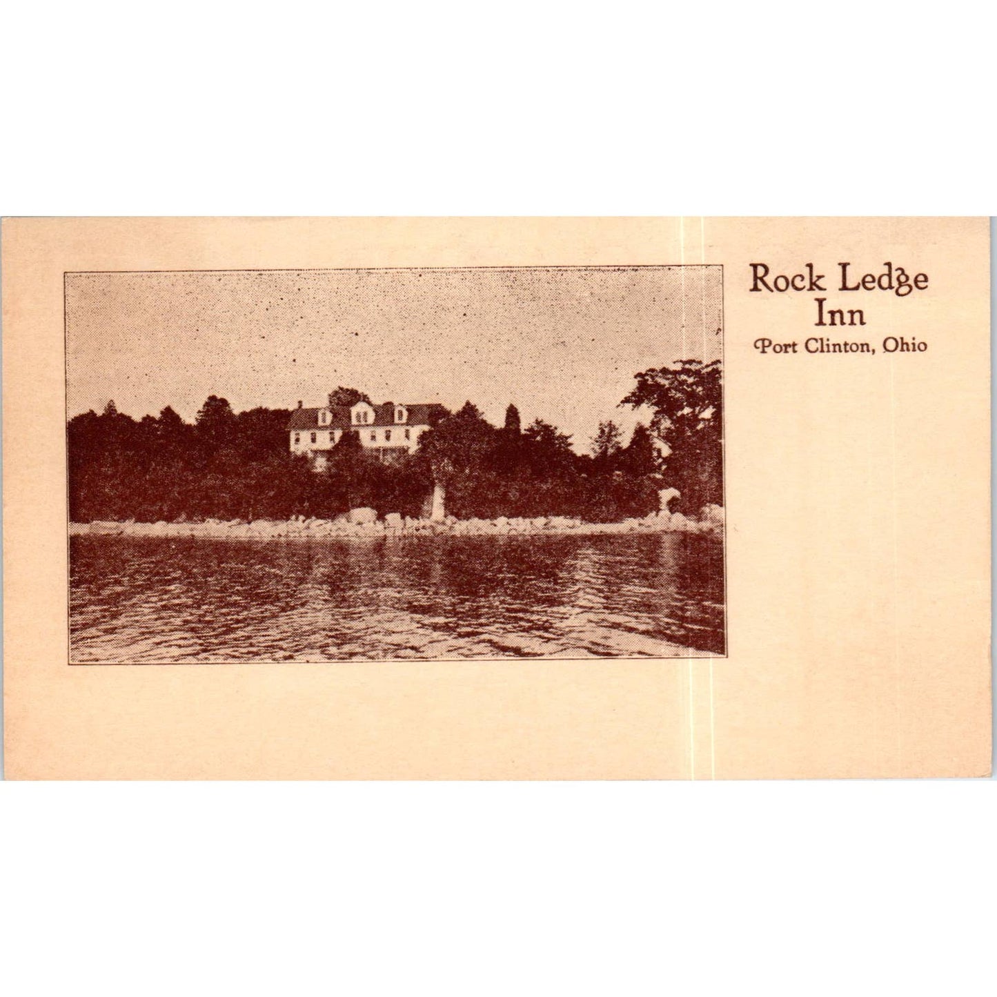 Rock Ledge Inn Port Clinton Ohio Original Postcard TK1-P12