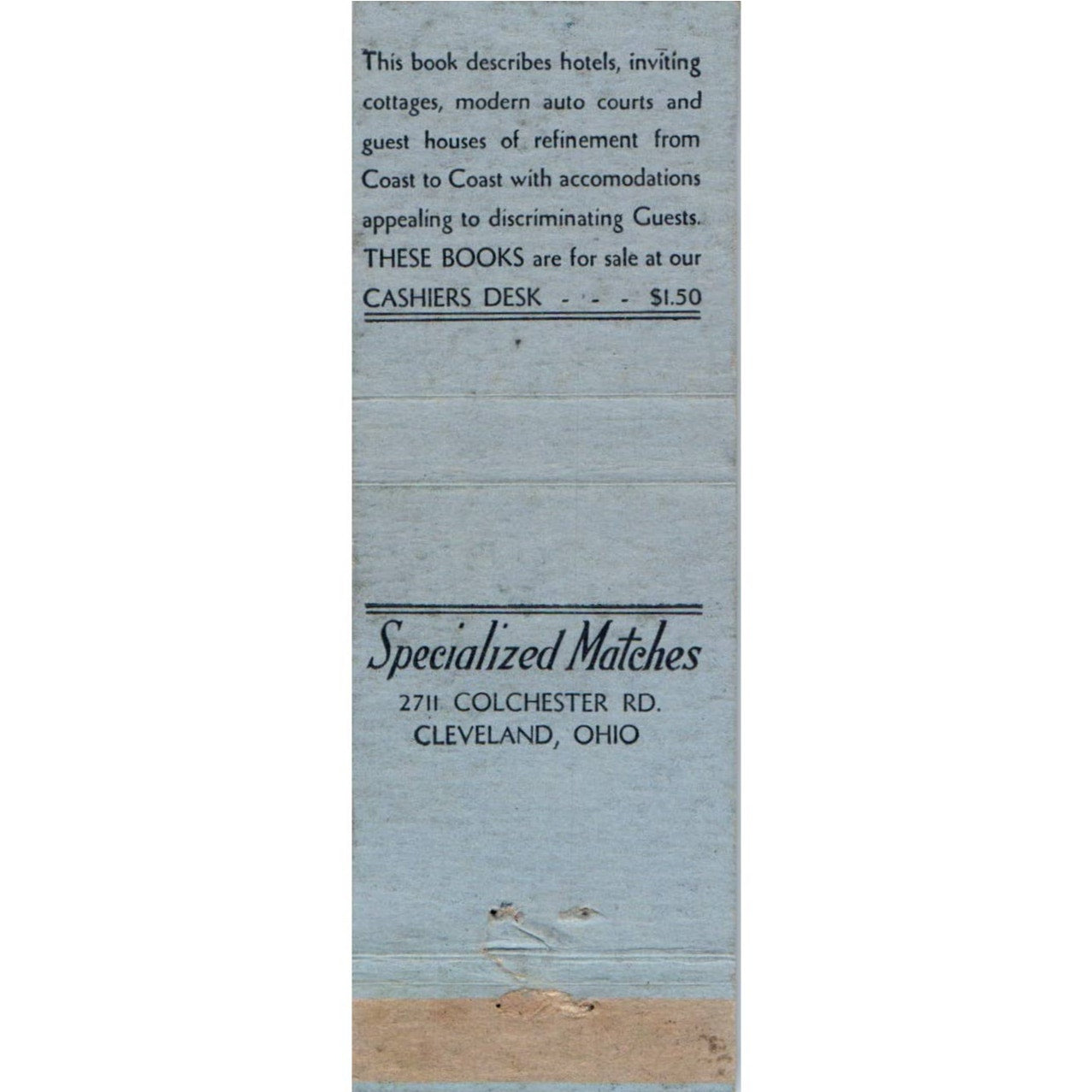 Althea Lewisburg West Virginia Advertising Matchbook Cover MM9-8