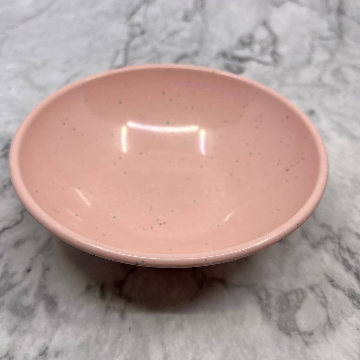 MCM Imperial Ware Speckled Confetti Pink Ice Cream Bowl Melmac Malamine TA3-1