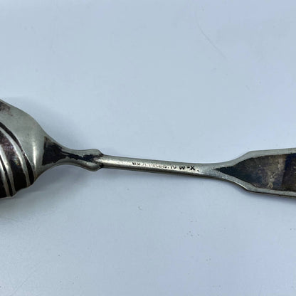 Vtg Wm A Rogers Spoon Decorated Bowl Swirl Fancy A1 Silver Plate Swoop 5.75" SD3