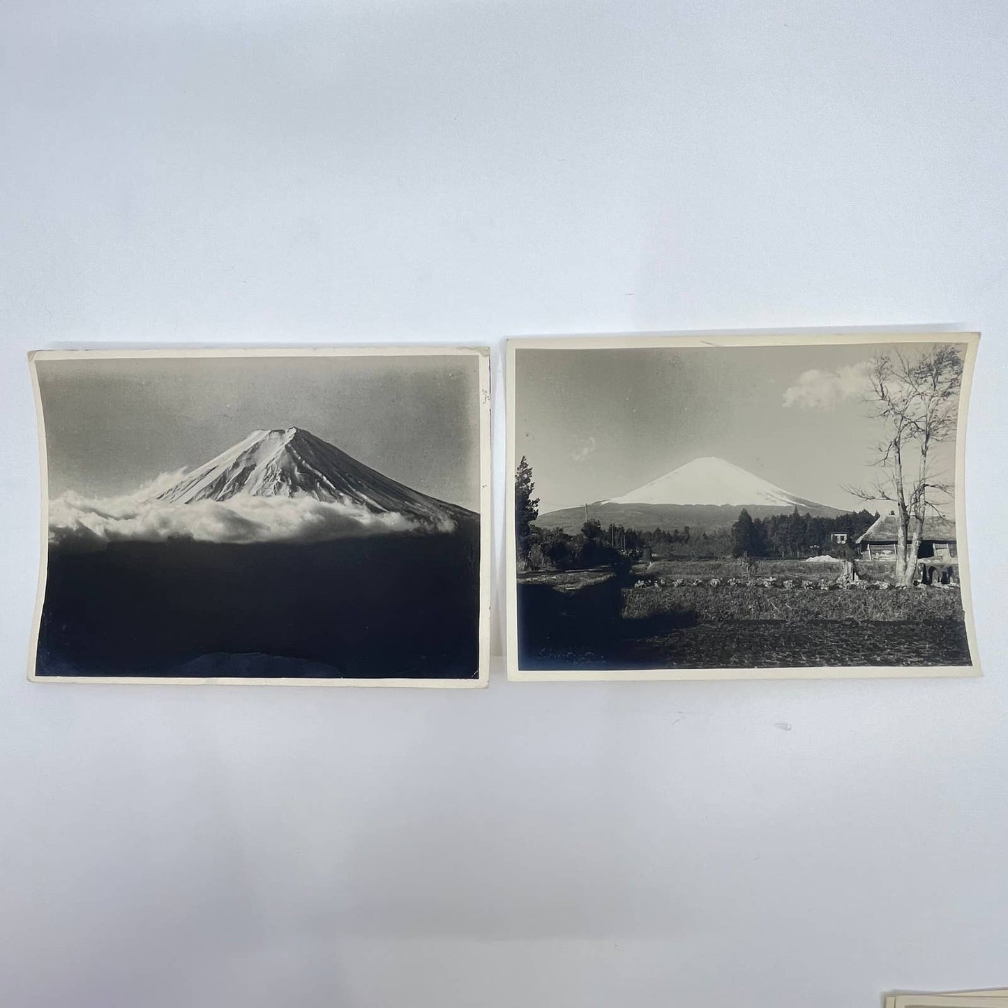 1940s Original WWII Era Photograph Set of 2 Mt. Fuji Japan 4x6” SC5