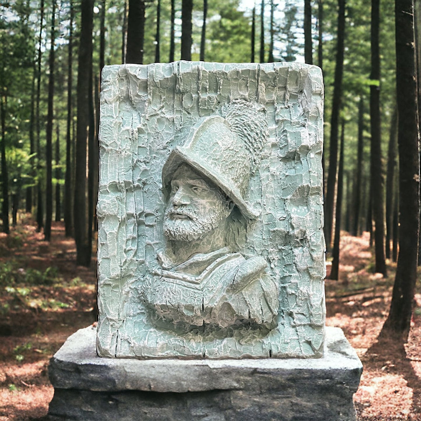 Hand Painted Oversized Spanish Conquistador Wall Art Relief Bust Sculpture