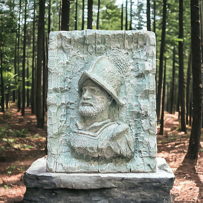 Hand Painted Oversized Spanish Conquistador Wall Art Relief Bust Sculpture