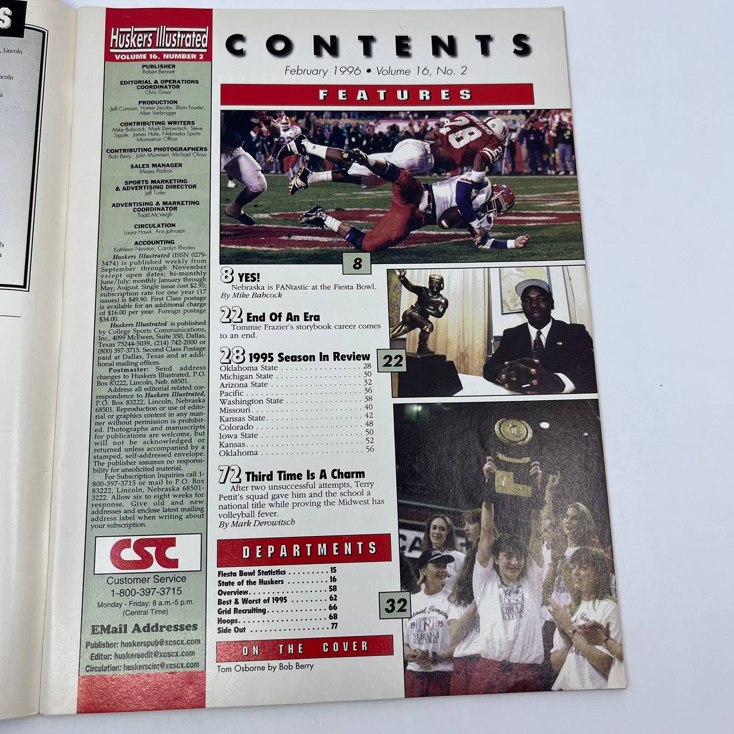 1995 - Nebraska Huskers Illustrated Magazine - National Championship Issue TH7