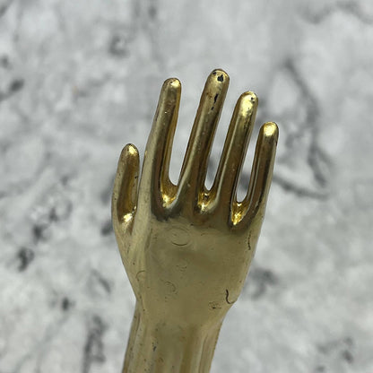 Hand Trophy Statue Acrylic Gold Tone 5.5” TK2