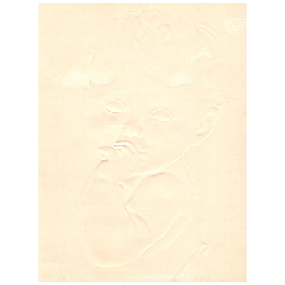 1950s Print EMBOSSED Charlotte Becker - Baby and Thumb ~7.5x10" AC9