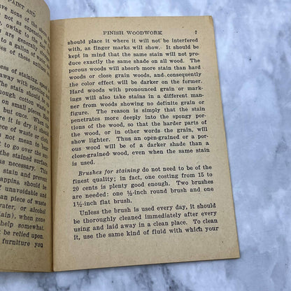 c1920 Little Blue Book No. 1073 How to Paint and Finish Woodwork H.E. Enders TH1