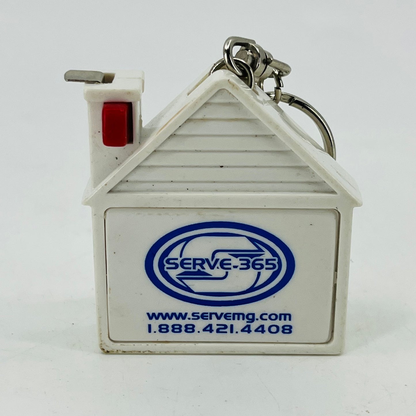 Vintage Advertising House Tape Measure Keychain Serve-365 SB2