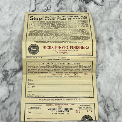 1930s Master Photo Finishers Amateur Photo Exhibition Wedding TJ9-PG7