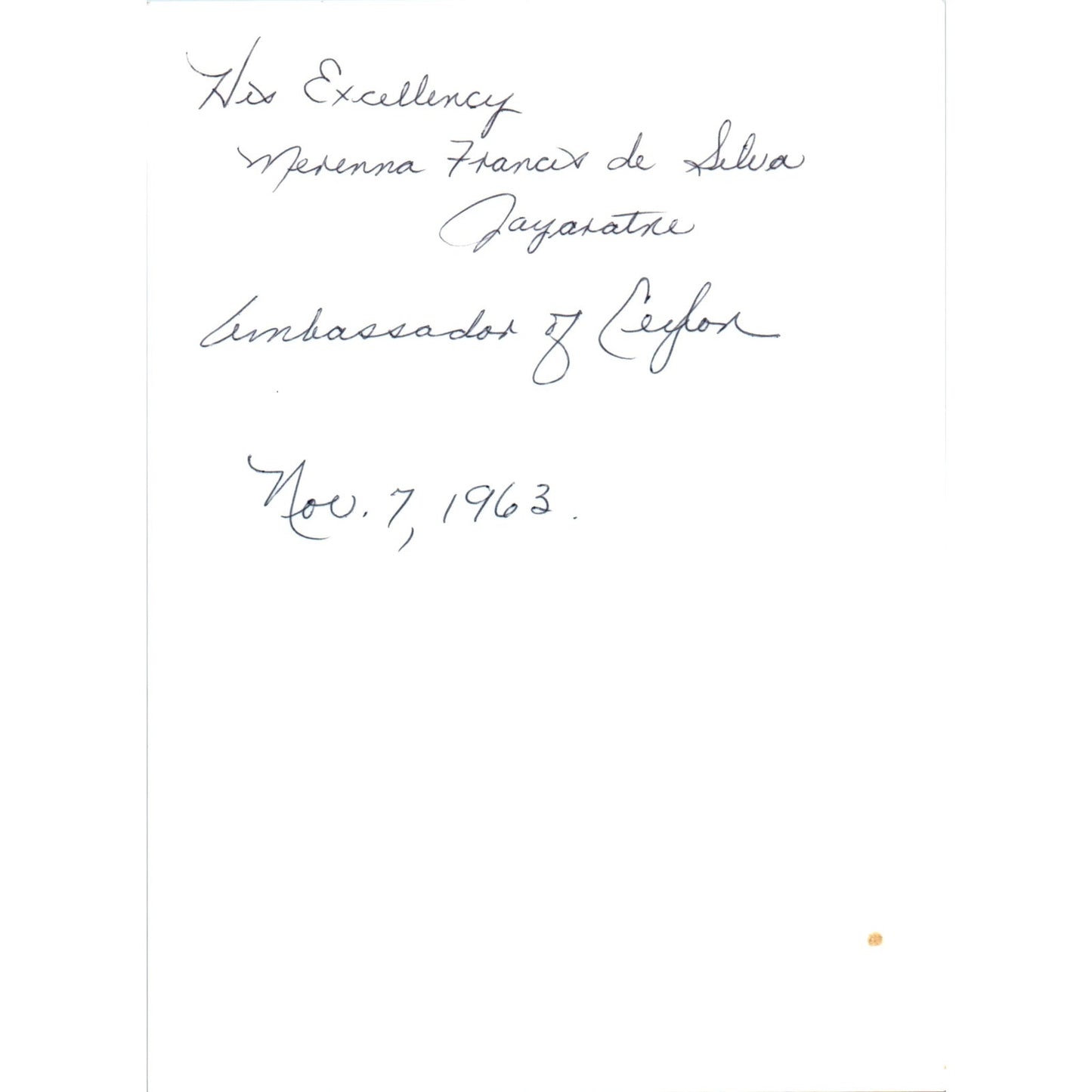 Ceylon Ambassador de Silva Jayaratne Mt. Rushmore 1963 Original Photo 5x7 B8