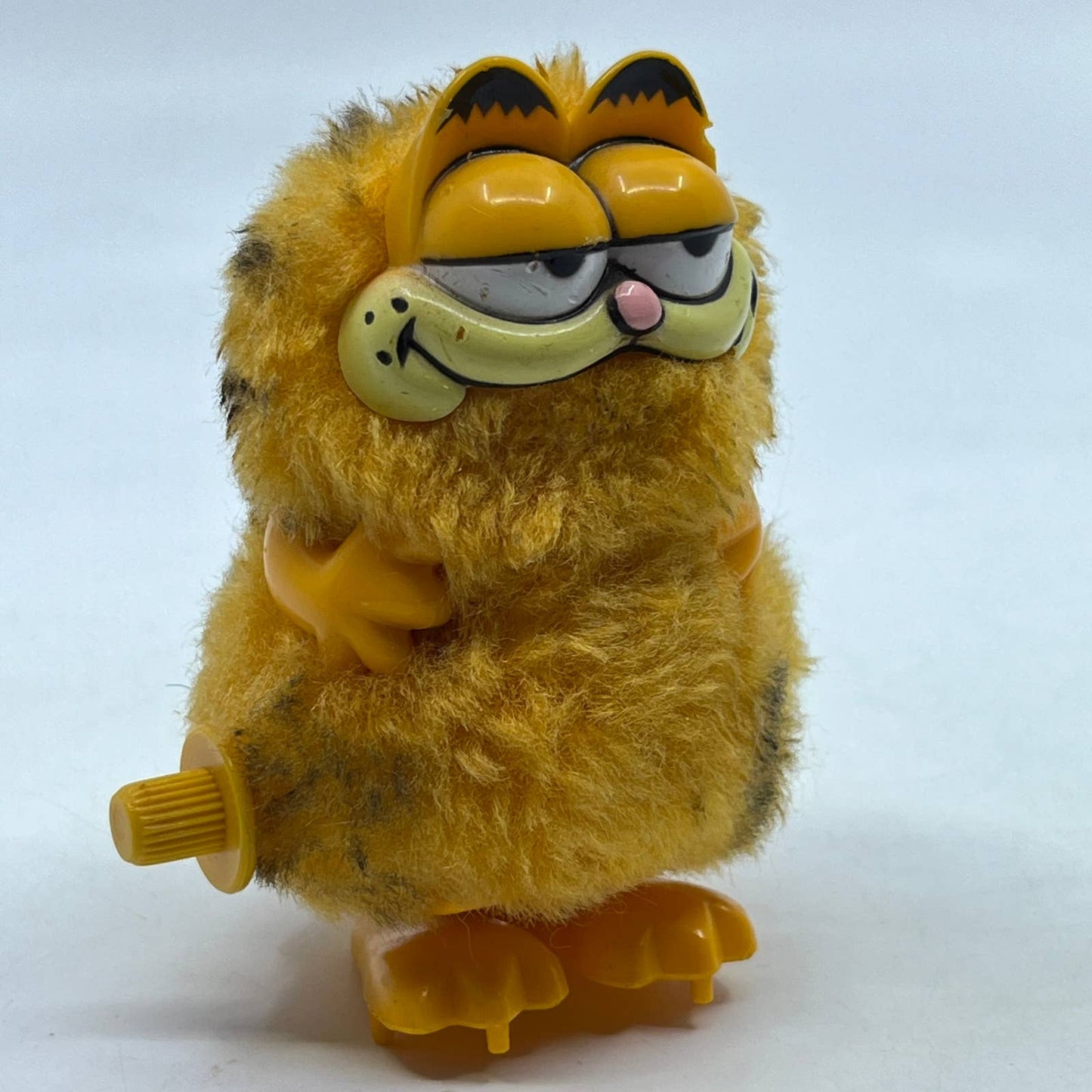 1981 Wind Up Toy Kate's Meow Fuzzy GARFIELD Taiwan 3" WORKS TH7