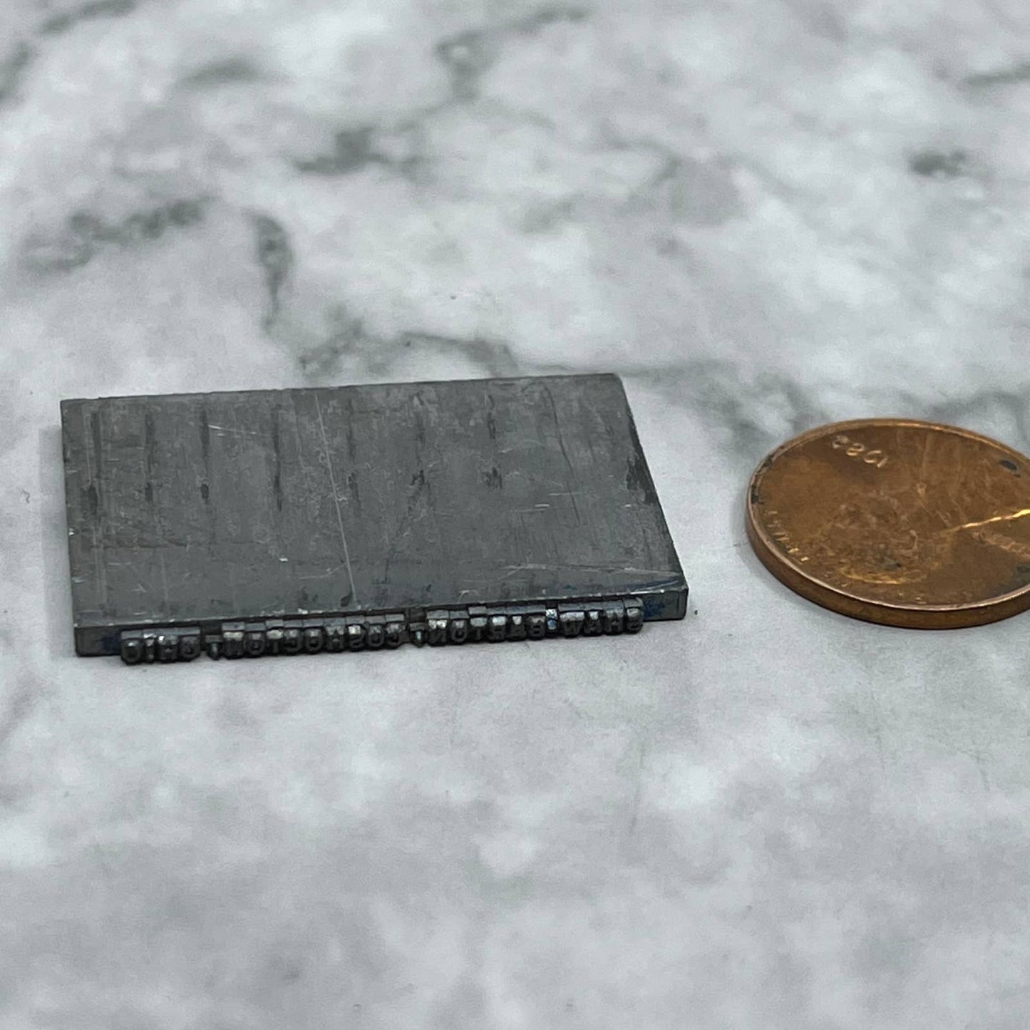 Vintage Printing Letterpress Printers Block Plate Shaw Barton Coshocton OH SE830