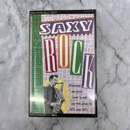 Vintage SAXY ROCK CD Sax Hits from the 50's & 60's Cassette Tape TJ2-7