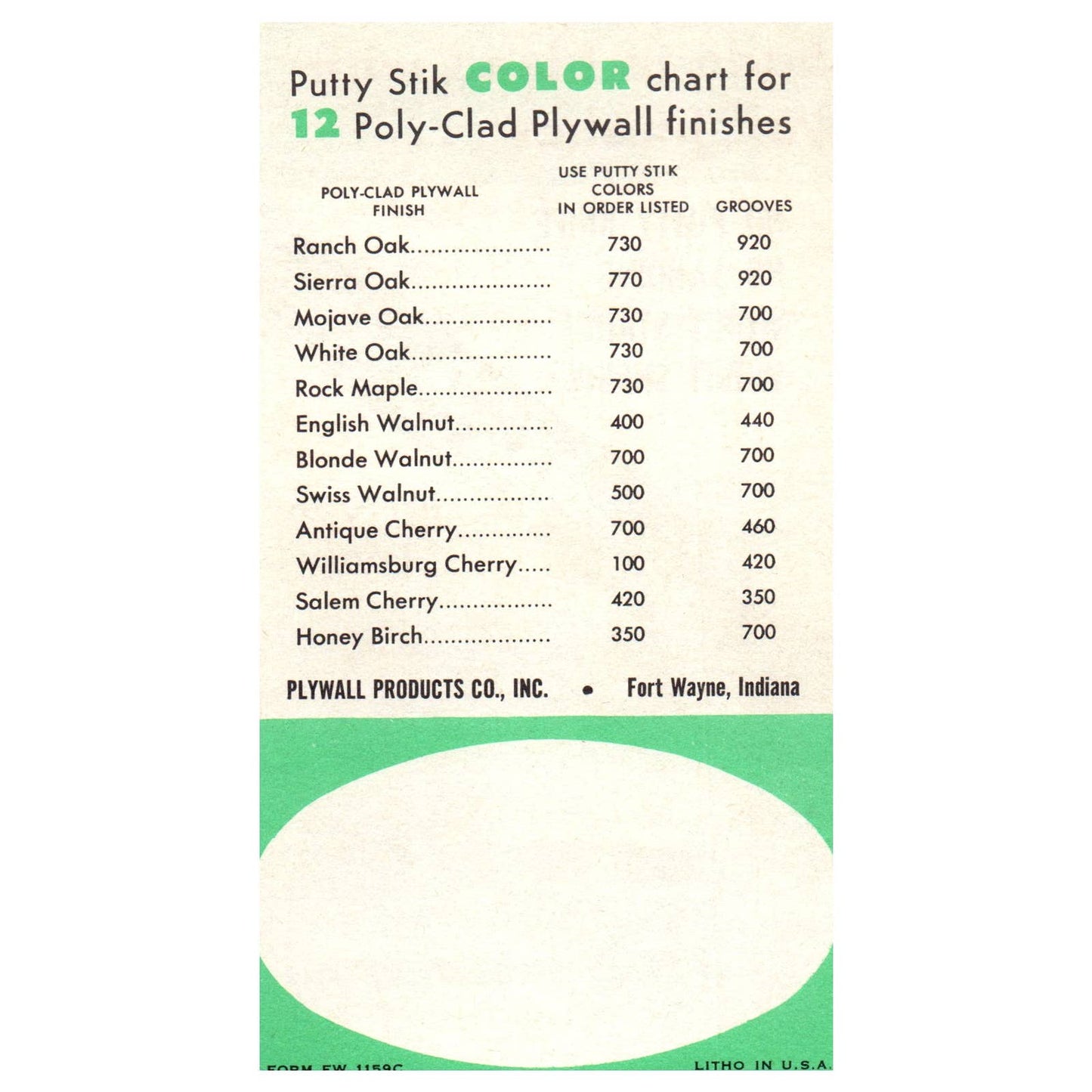 1950s MCM Advertising Brochure Putty Stik and Poly-clad Plywall SE4