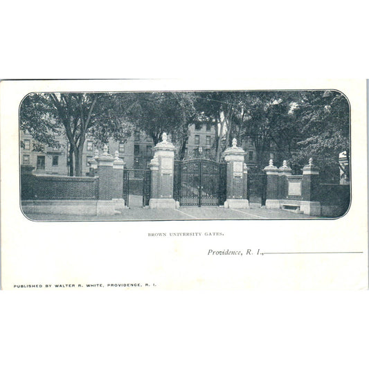 Brown University Gates Providence RI c1905 - Original Postcard TJ9-P1