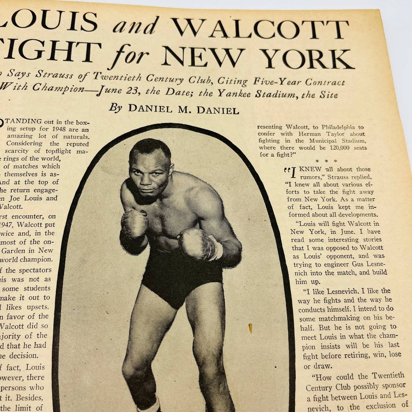 1948 Mar - The Ring Boxing Magazine – Walcott-Louis Cover Robinson TA5